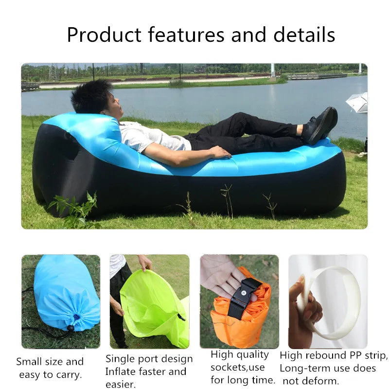 BreezeLounger Air Sofa – Portable Inflatable Outdoor Bed
