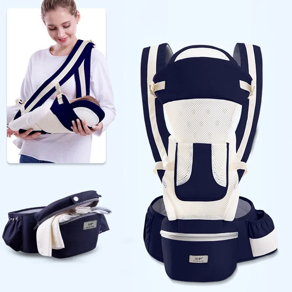LittleNest Go – Versatile Kangaroo Baby Carrier Backpack with 15 Carrying Positions (0–48Months)