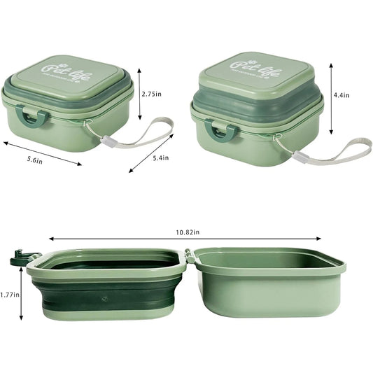 TravelPup™ Collapsible Dog Bowl – Portable 2-in-1 Water & Food Feeder with Lid