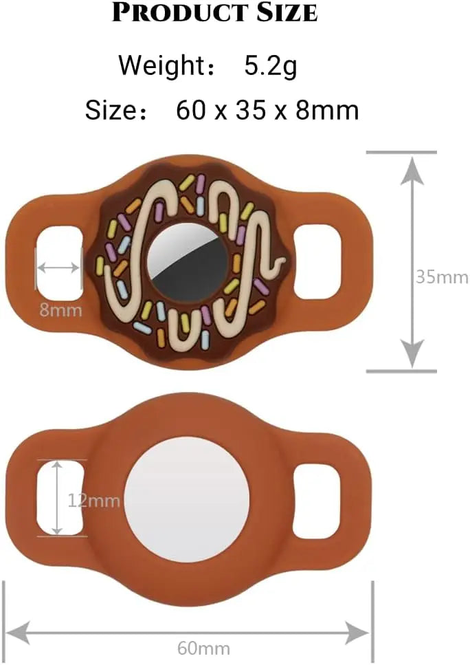 PawTrack™ AirTag Pet Collar Holder – Anti-Lost Silicone Case for Cats, Puppies & Small Dogs