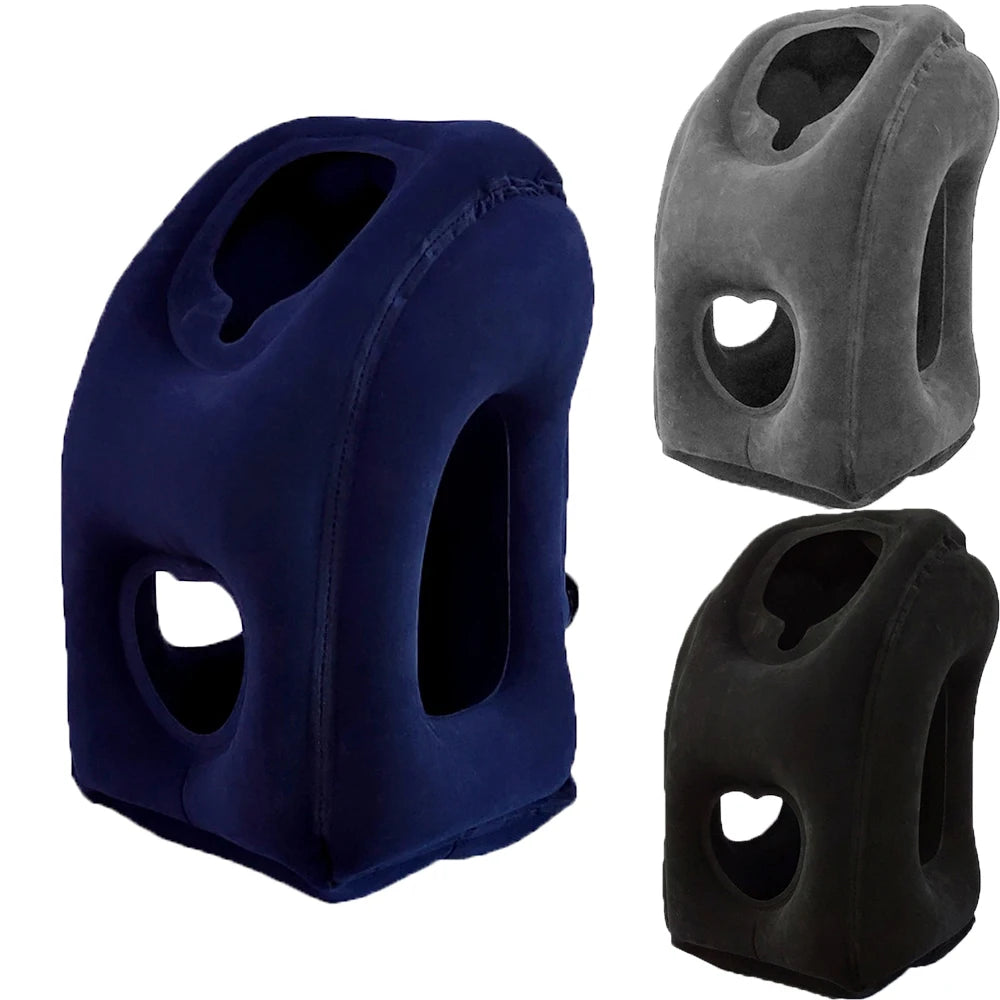 CloudEase Travel Neck Pillow – Compact Inflatable for Plane, Train & Outdoor Use