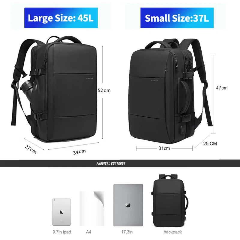 All-Terrain Men’s Laptop Backpack – Expandable & Water-Resistant Travel Bag