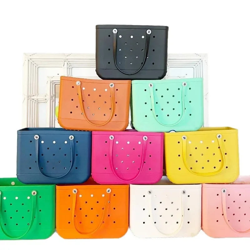 Bolso de EVA AquaTote tipo cesta: moderno bolso de viaje y playa en color liso