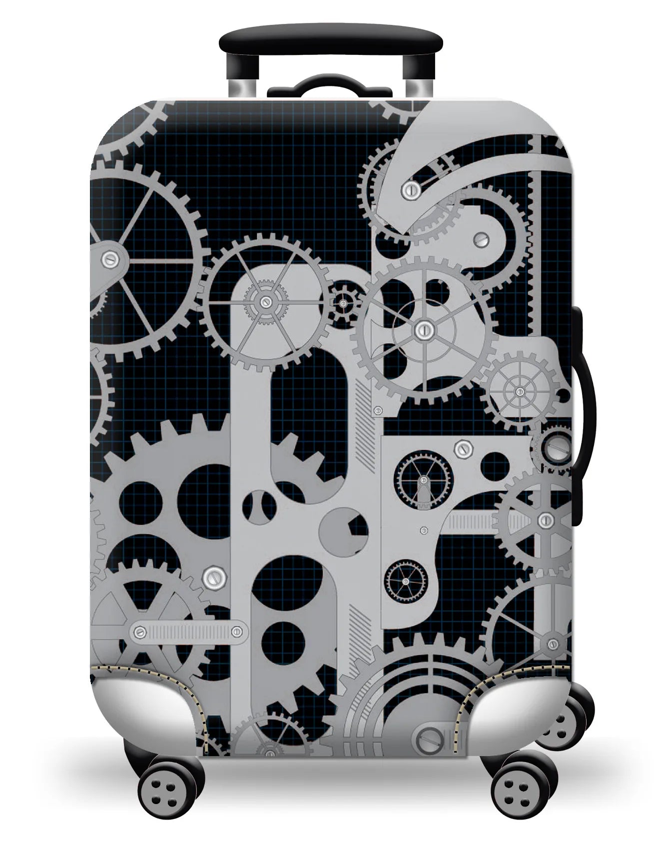 GlobeTrotter™ Elastic World Map Luggage Cover – Thick Zippered Suitcase Protector for 18–32" Bags