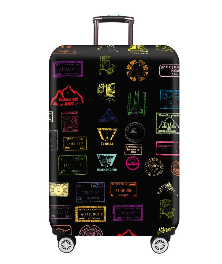 TravelJoy™ Elastic Cartoon Luggage Cover – Thick Zippered Suitcase Protector for 18–32" Bags