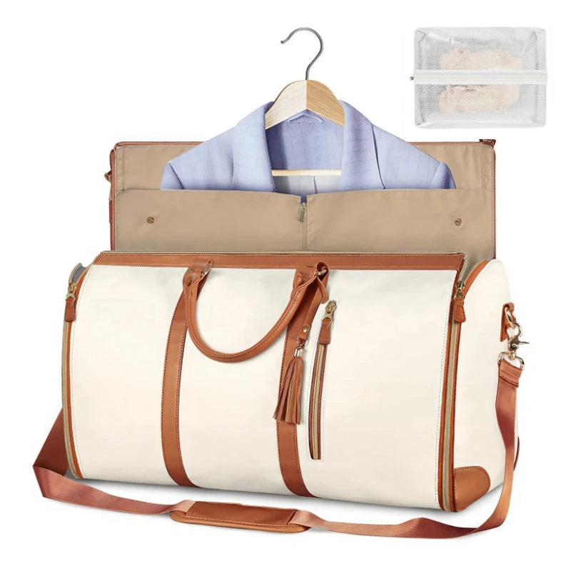 Elegance On-the-Go – Women’s Foldable PU Leather Travel Bag