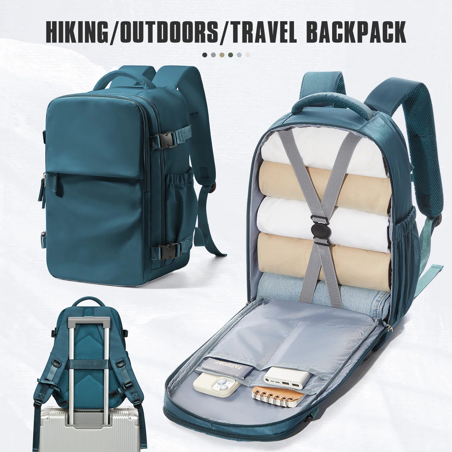 FlightMate 40x30x20 Travel Backpack – Hand Luggage with 15.6” Laptop Compartment