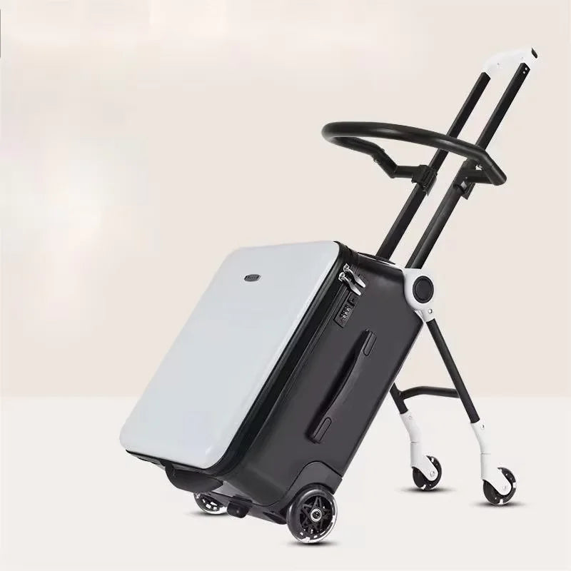 TravelTots™ Ride-On Stroller Suitcase – Durable Waterproof Kids Luggage for Sitting & Riding