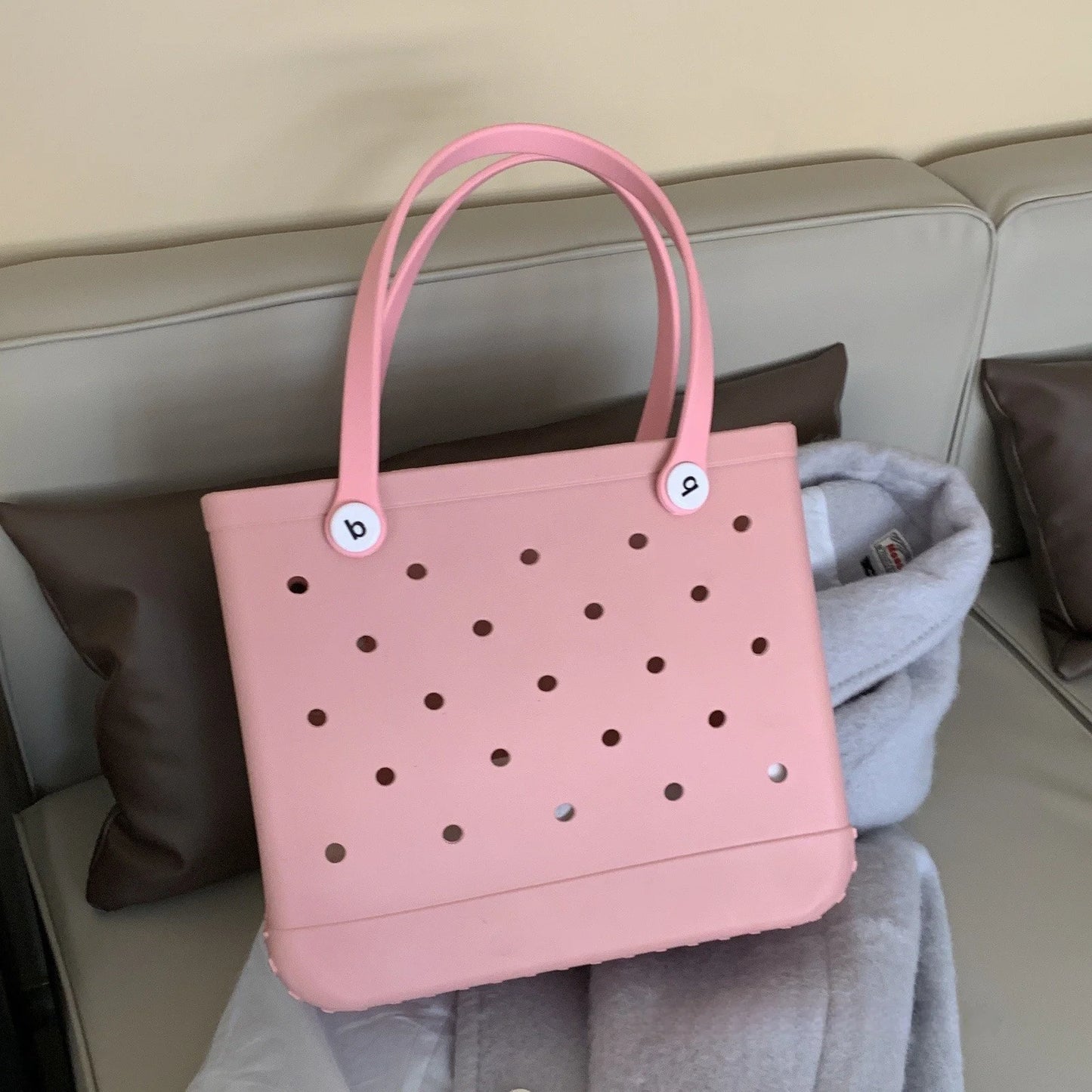 Bolso de EVA AquaTote tipo cesta: moderno bolso de viaje y playa en color liso