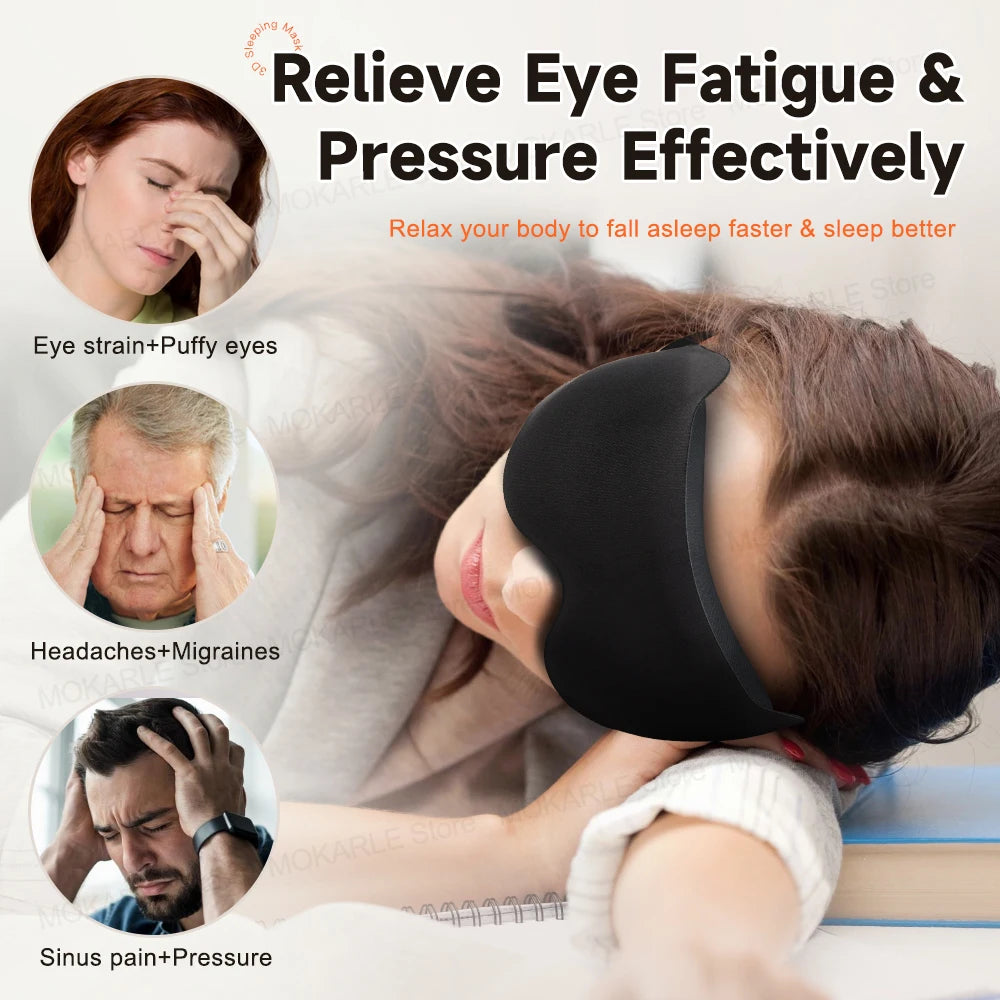 DreamShade™ 3D Sleeping Mask – Soft Light-Blocking Eye Mask for Travel & Night Sleep
