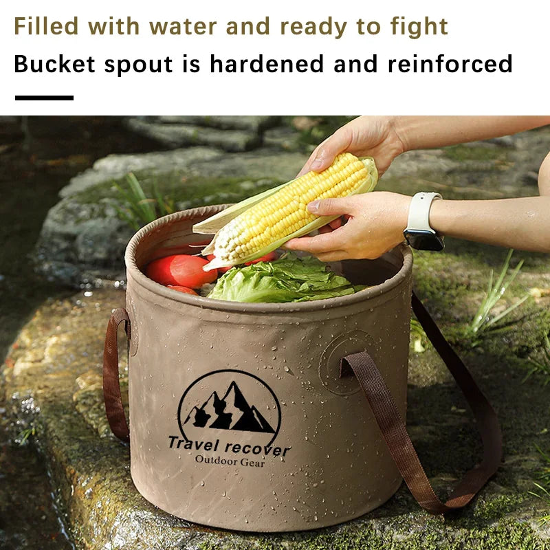 FlexiSink Bucket– Folding Bucket Waterproof Travel Basin for Outdoor Adventures