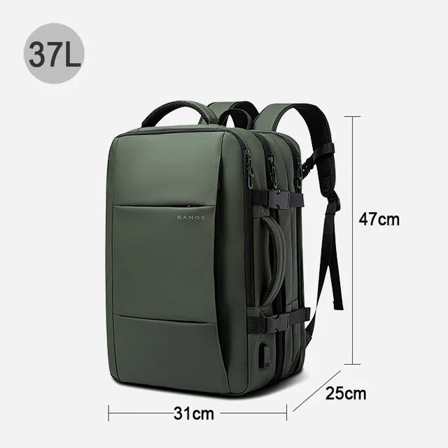 All-Terrain Men’s Laptop Backpack – Expandable & Water-Resistant Travel Bag