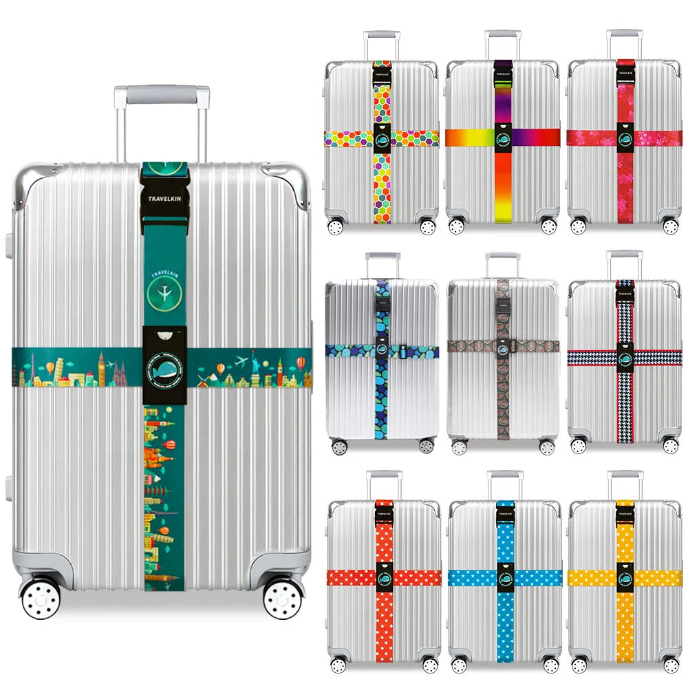 SecureStrap™ Anti-Theft Luggage Belt – Adjustable Cross Strap for Suitcases & Travel Bags