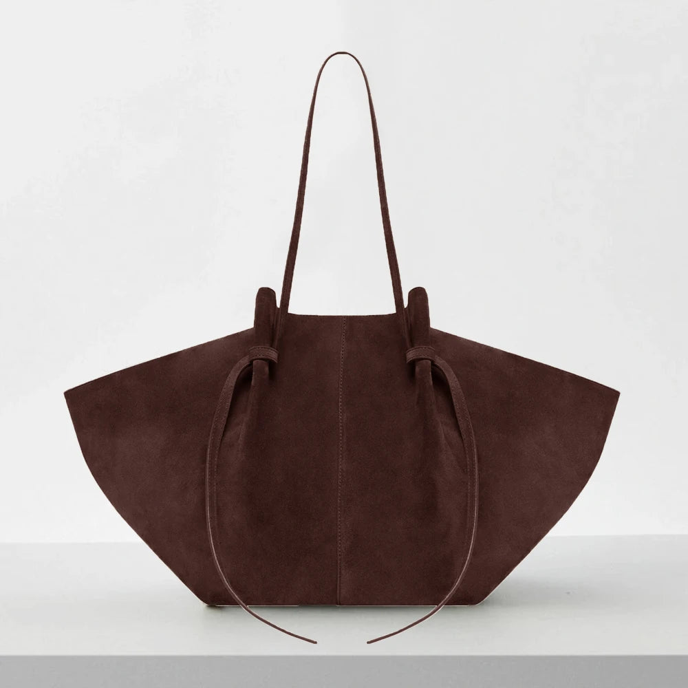 EleganceMonogram™ Custom Initials Tote – Large Capacity Faux Suede Shoulder & Underarm Bag for Women Luxury Designer