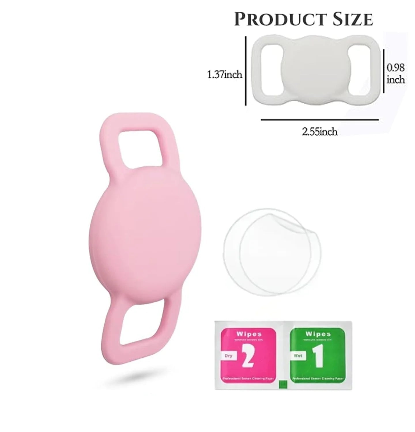 PawTrack™ AirTag Pet Collar Holder – Anti-Lost Silicone Case for Cats, Puppies & Small Dogs