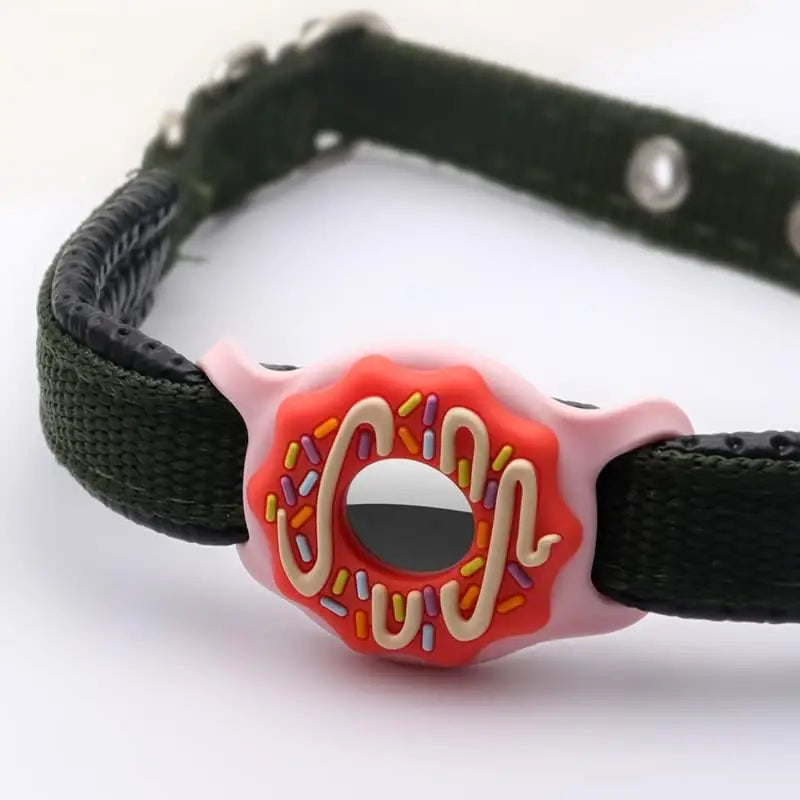 PawTrack™ AirTag Pet Collar Holder – Anti-Lost Silicone Case for Cats, Puppies & Small Dogs