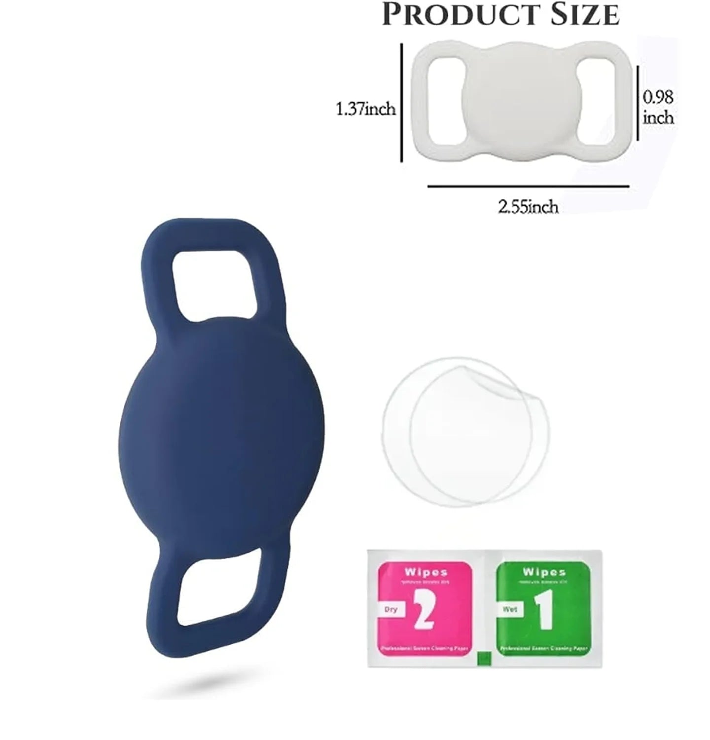 PawTrack™ AirTag Pet Collar Holder – Anti-Lost Silicone Case for Cats, Puppies & Small Dogs