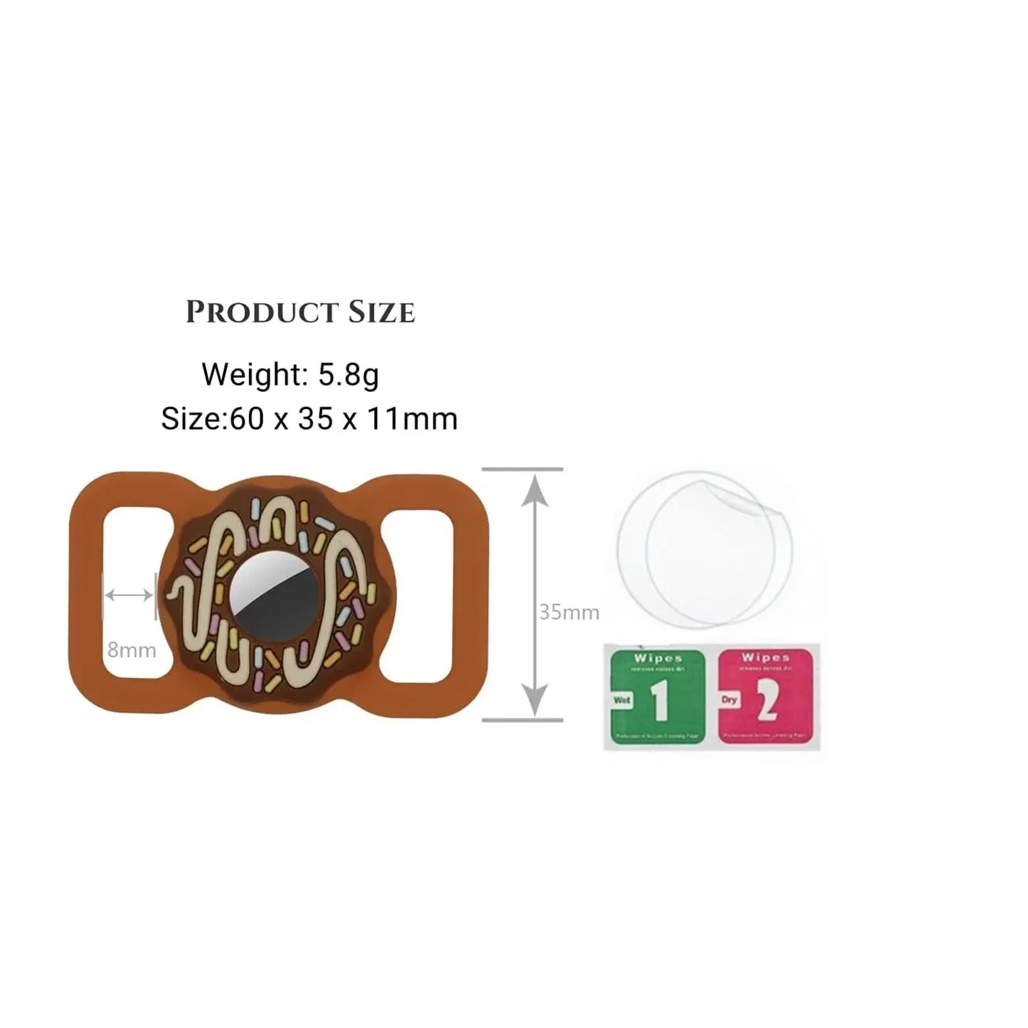 PawTrack™ AirTag Pet Collar Holder – Anti-Lost Silicone Case for Cats, Puppies & Small Dogs