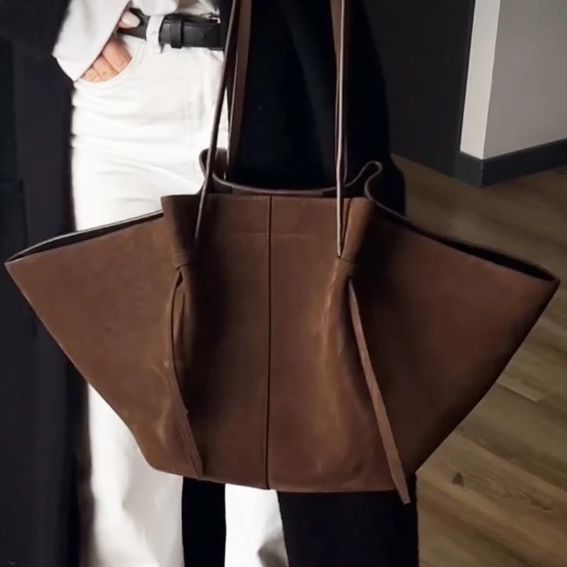 EleganceMonogram™ Custom Initials Tote – Large Capacity Faux Suede Shoulder & Underarm Bag for Women Luxury Designer