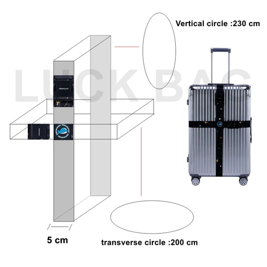 SecureStrap™ Anti-Theft Luggage Belt – Adjustable Cross Strap for Suitcases & Travel Bags