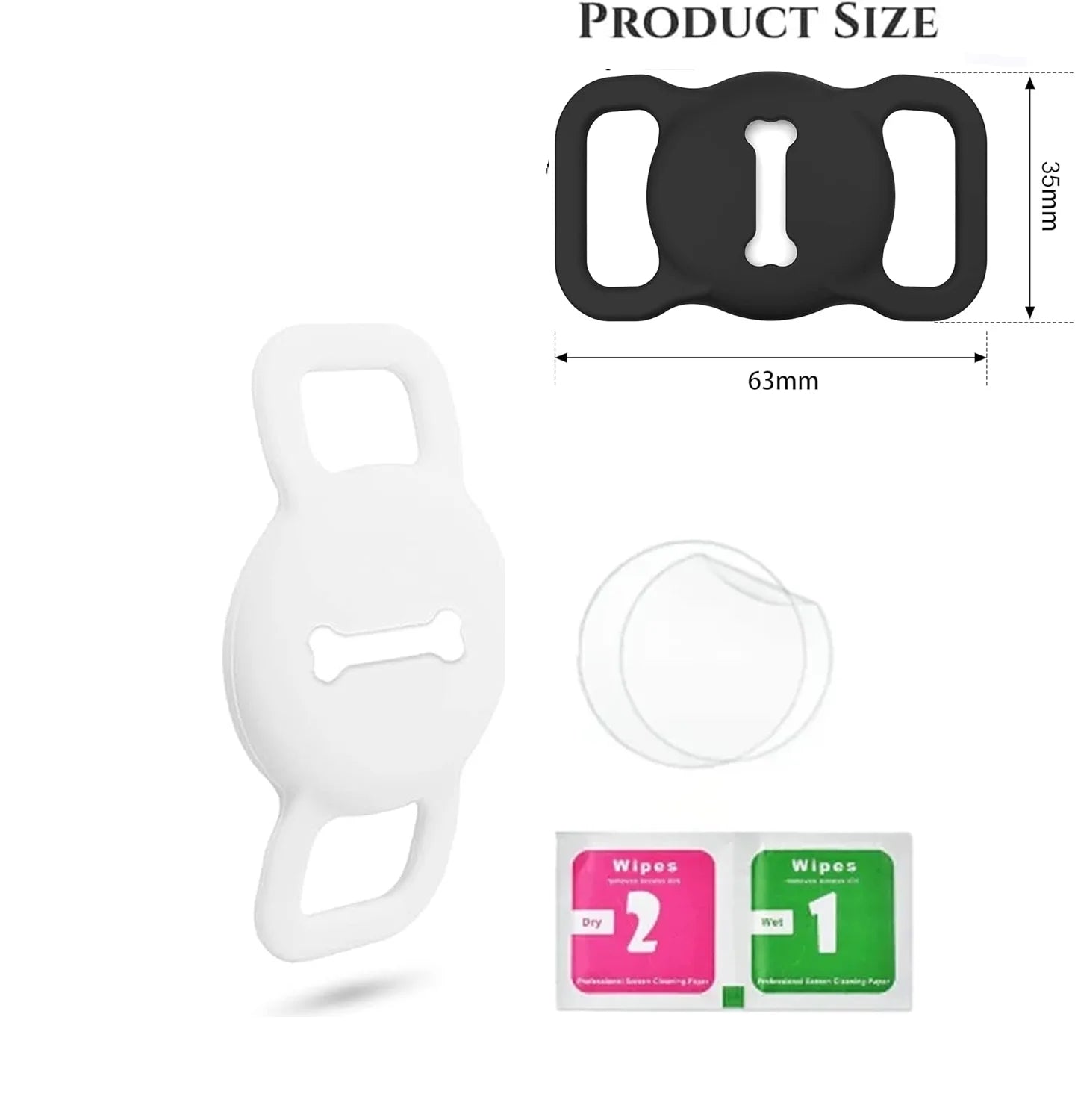 PawTrack™ AirTag Pet Collar Holder – Anti-Lost Silicone Case for Cats, Puppies & Small Dogs