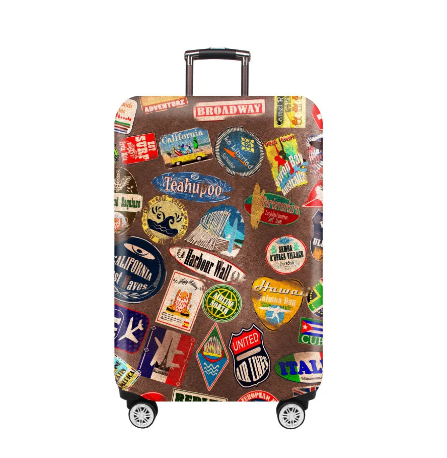 TravelJoy™ Elastic Cartoon Luggage Cover – Thick Zippered Suitcase Protector for 18–32" Bags