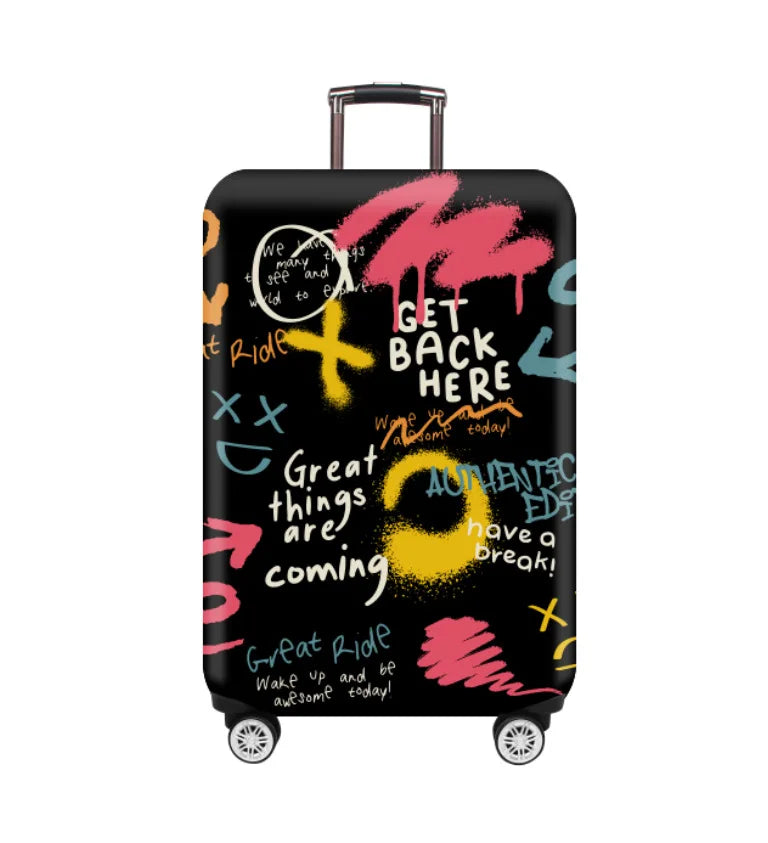 TravelJoy™ Elastic Cartoon Luggage Cover – Thick Zippered Suitcase Protector for 18–32" Bags