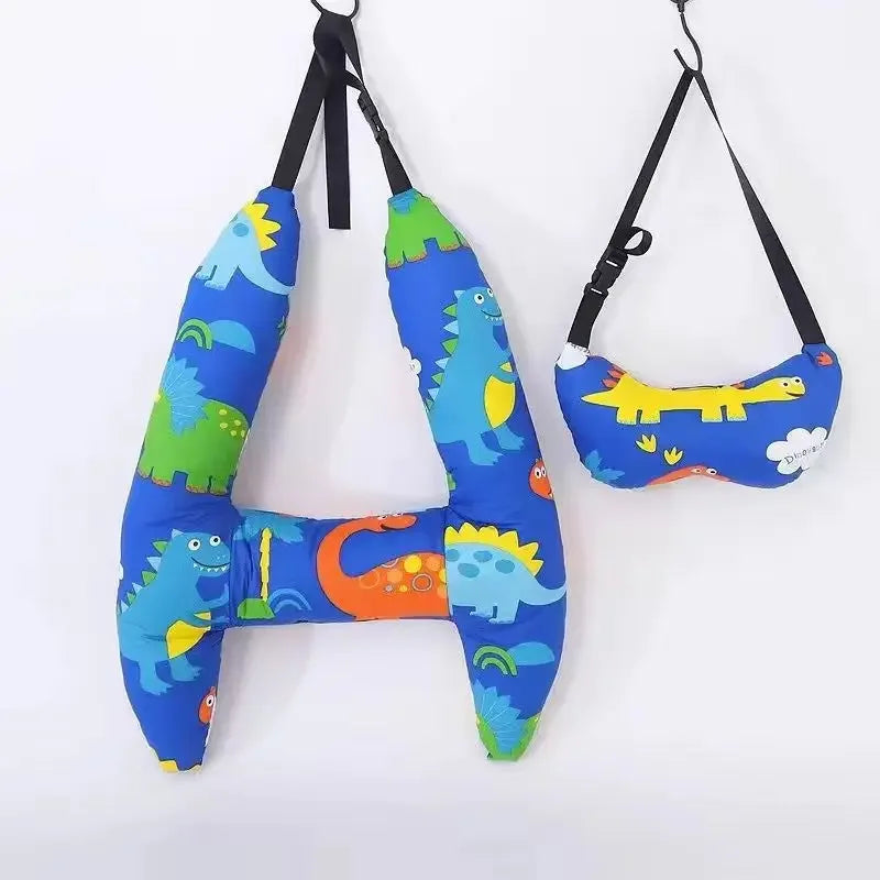 NapNest Duo – 2-Pack Car Seat Pillows with Safety Straps for Kids