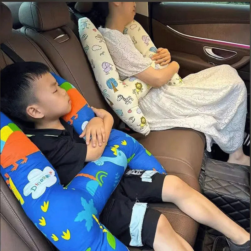 NapNest Duo – 2-Pack Car Seat Pillows with Safety Straps for Kids