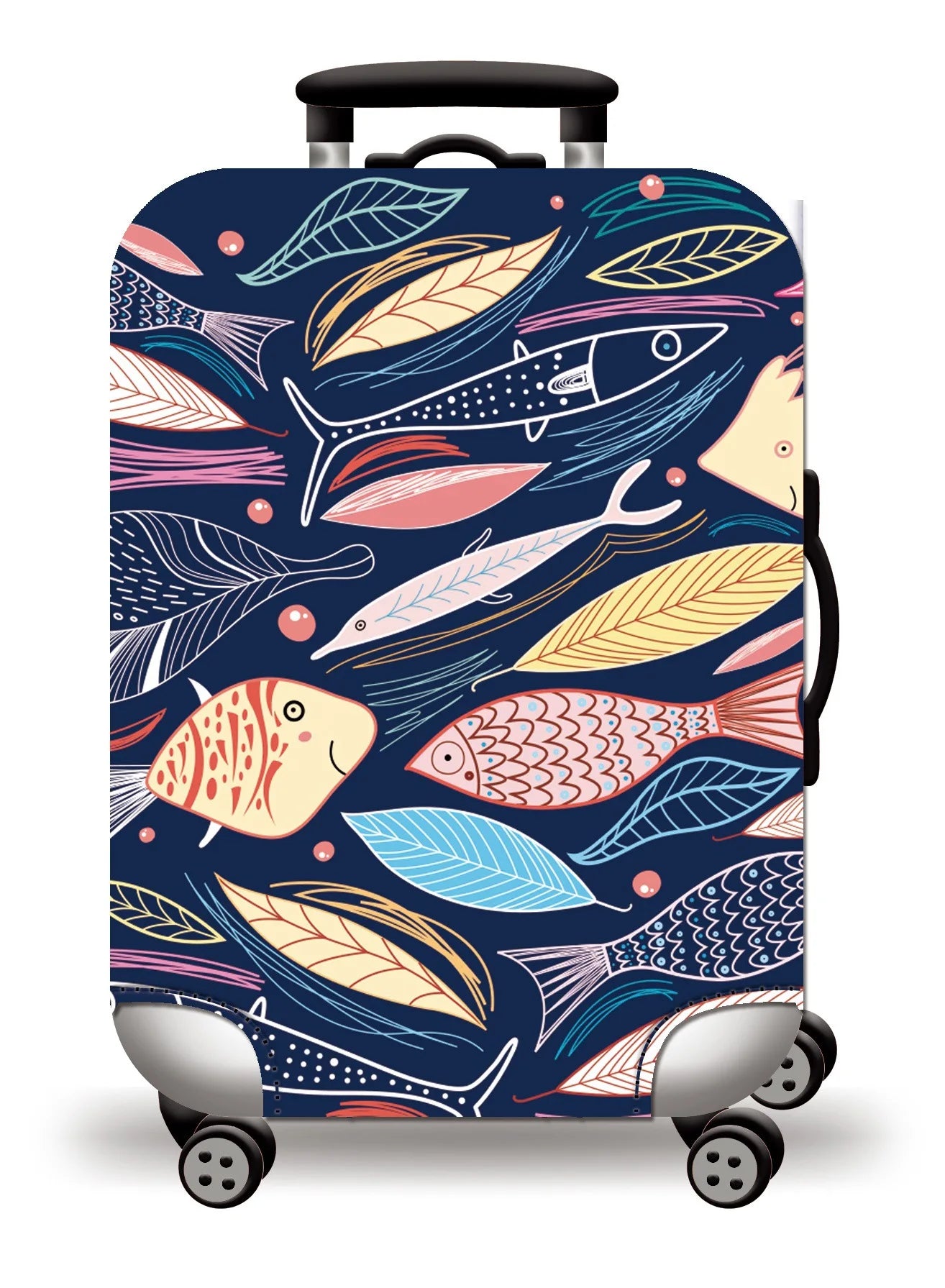 GlobeTrotter™ Elastic World Map Luggage Cover – Thick Zippered Suitcase Protector for 18–32" Bags