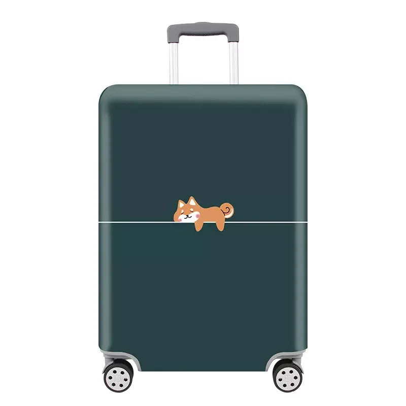TravelJoy™ Elastic Cartoon Luggage Cover – Thick Zippered Suitcase Protector for 18–32" Bags