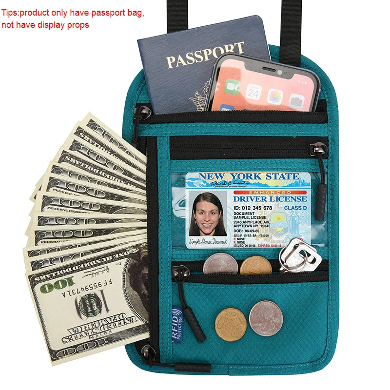 SafePass™ RFID Blocking Passport Wallet – Waterproof Travel Purse with Phone Holder
