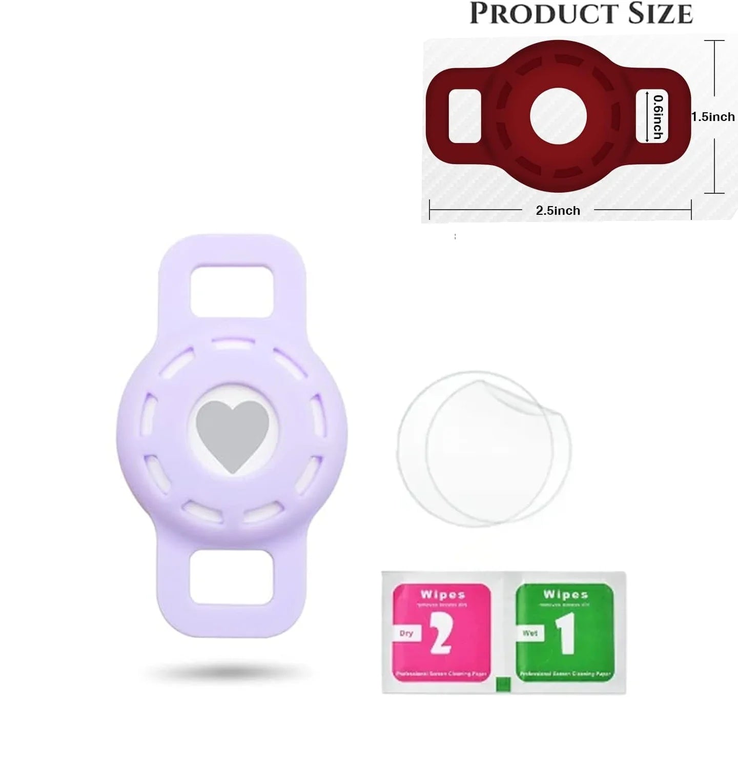 PawTrack™ AirTag Pet Collar Holder – Anti-Lost Silicone Case for Cats, Puppies & Small Dogs