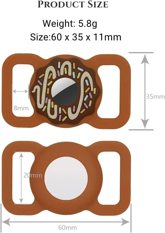 PawTrack™ AirTag Pet Collar Holder – Anti-Lost Silicone Case for Cats, Puppies & Small Dogs