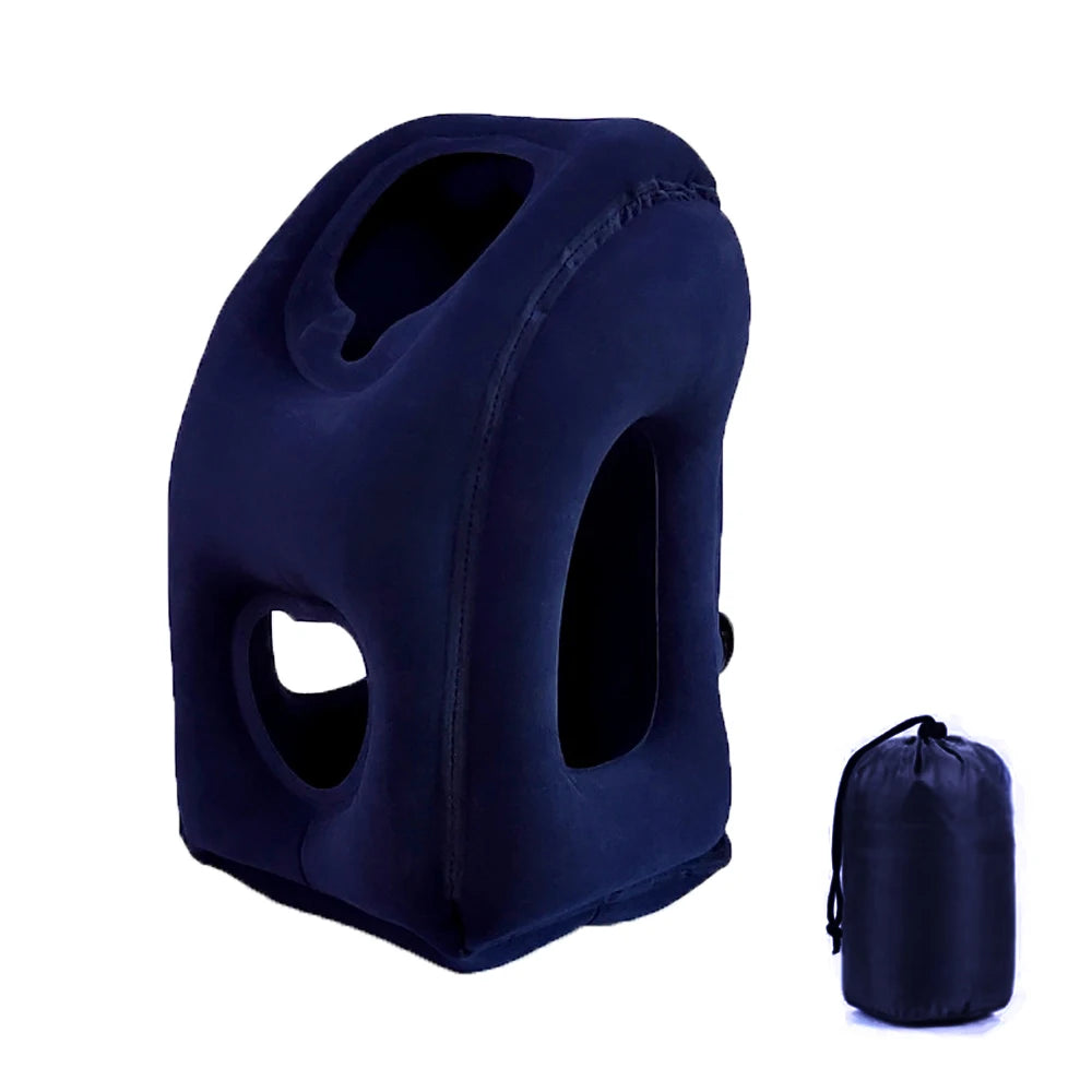 CloudEase Travel Neck Pillow – Compact Inflatable for Plane, Train & Outdoor Use