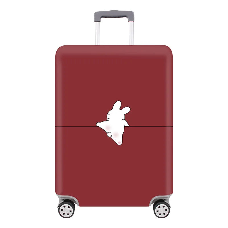 TravelJoy™ Elastic Cartoon Luggage Cover – Thick Zippered Suitcase Protector for 18–32" Bags