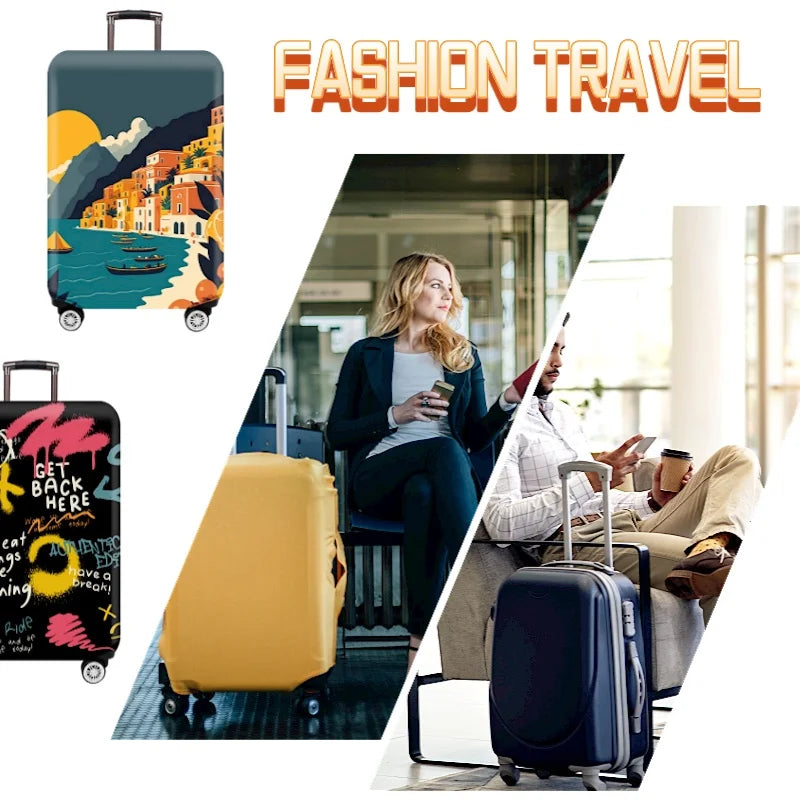 TravelJoy™ Elastic Cartoon Luggage Cover – Thick Zippered Suitcase Protector for 18–32" Bags