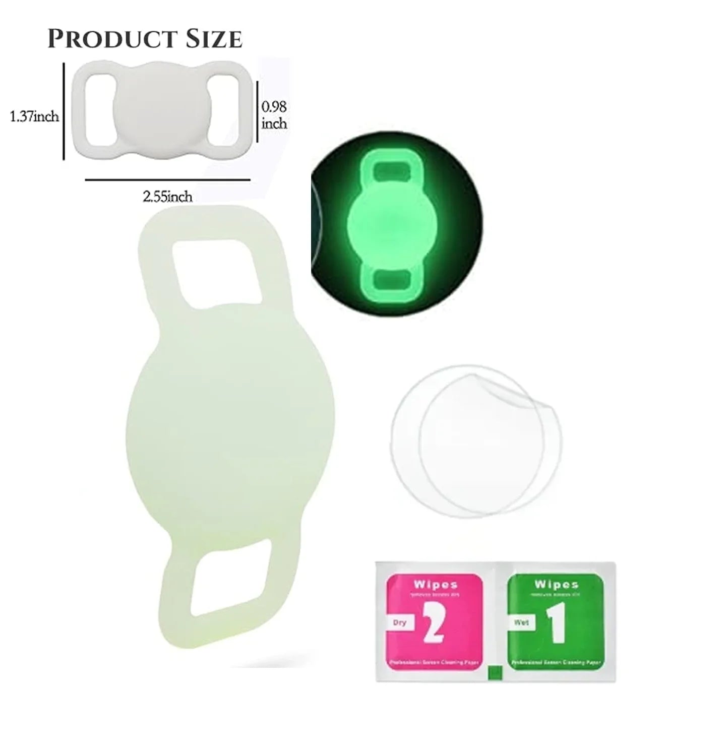PawTrack™ AirTag Pet Collar Holder – Anti-Lost Silicone Case for Cats, Puppies & Small Dogs