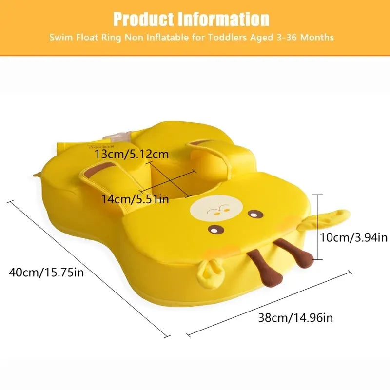 SafeSplash™ Baby Swim Float – Non-Inflatable Buoyant Ring for Infants & Toddlers 6–36 Months