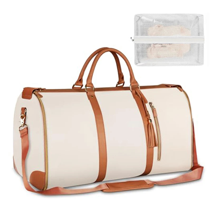 Elegance On-the-Go – Women’s Foldable PU Leather Travel Bag