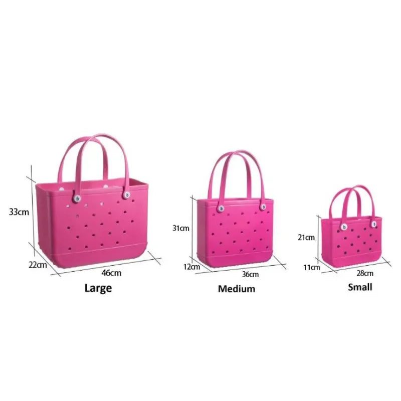 Bolso de EVA AquaTote tipo cesta: moderno bolso de viaje y playa en color liso