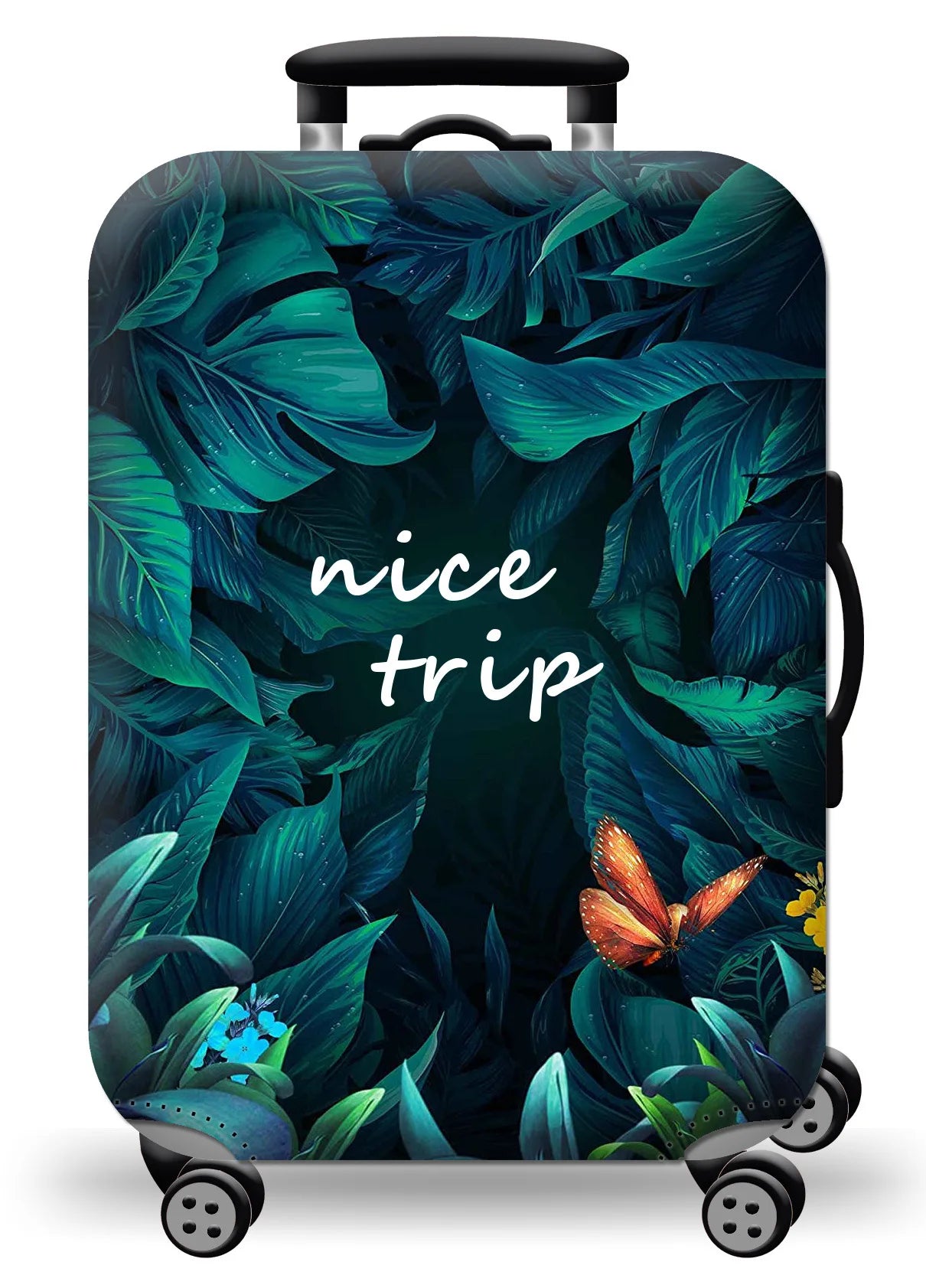 GlobeTrotter™ Elastic World Map Luggage Cover – Thick Zippered Suitcase Protector for 18–32" Bags