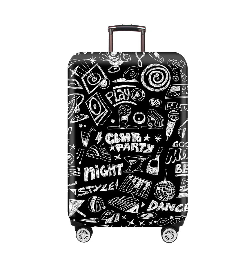 TravelJoy™ Elastic Cartoon Luggage Cover – Thick Zippered Suitcase Protector for 18–32" Bags