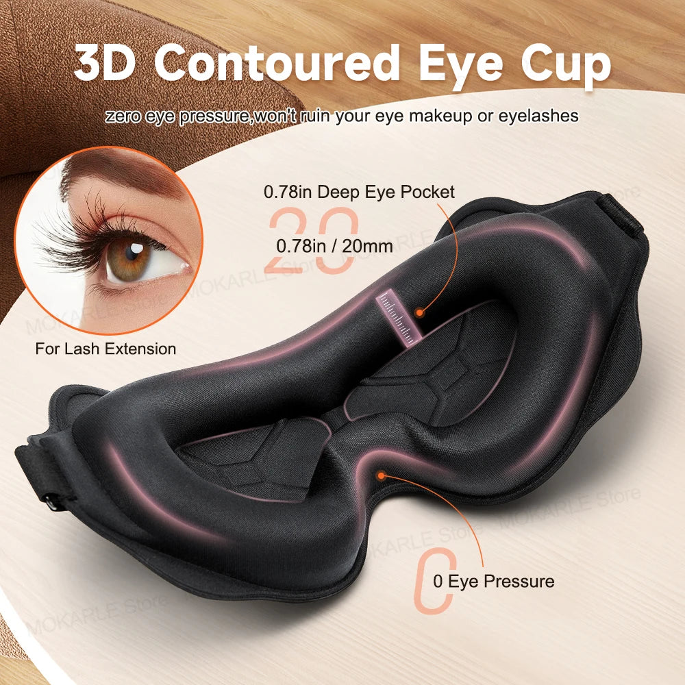 DreamShade™ 3D Sleeping Mask – Soft Light-Blocking Eye Mask for Travel & Night Sleep