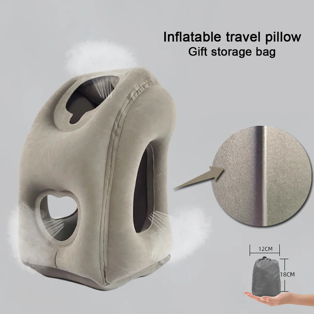 CloudEase Travel Neck Pillow – Compact Inflatable for Plane, Train & Outdoor Use
