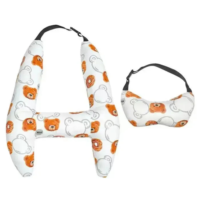 NapNest Duo – 2-Pack Car Seat Pillows with Safety Straps for Kids