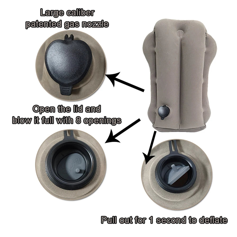 CloudEase Travel Neck Pillow – Compact Inflatable for Plane, Train & Outdoor Use