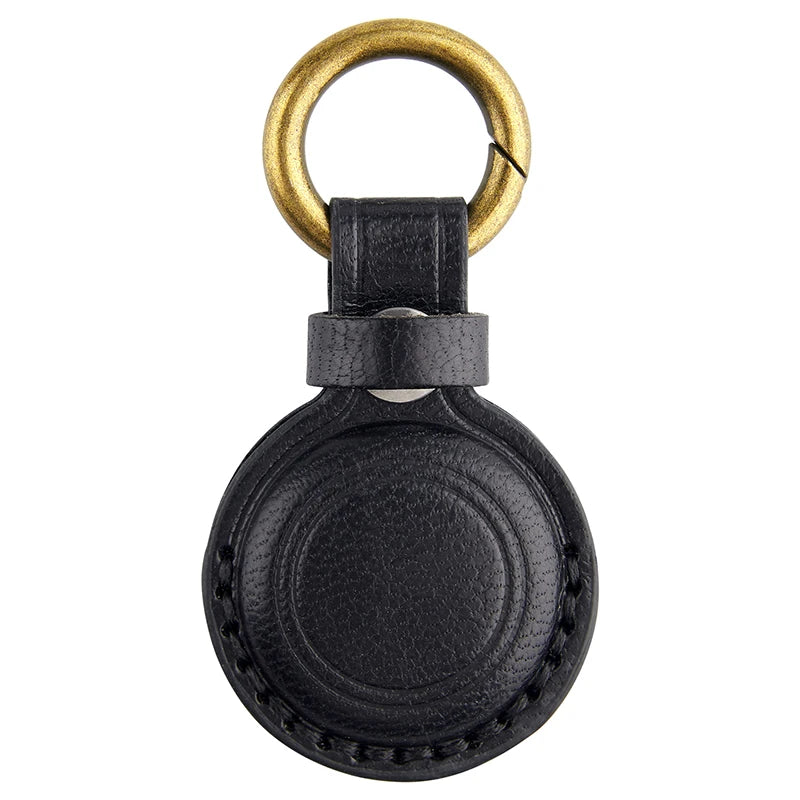 LeatherLink™ Genuine Leather AirTag Keychain – Protective Case & Key Ring Holder for Apple AirTag