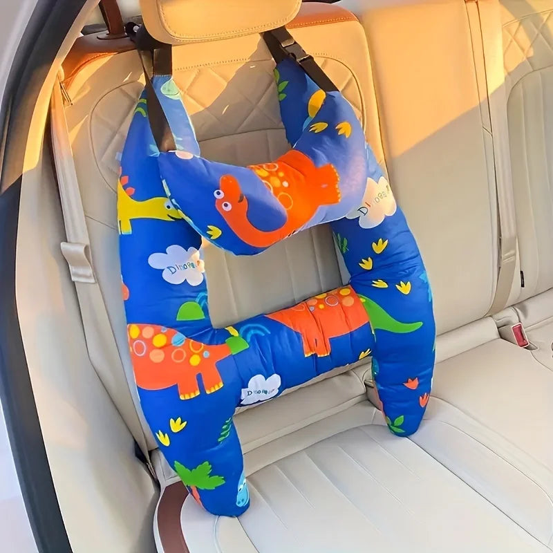 NapNest Duo – 2-Pack Car Seat Pillows with Safety Straps for Kids