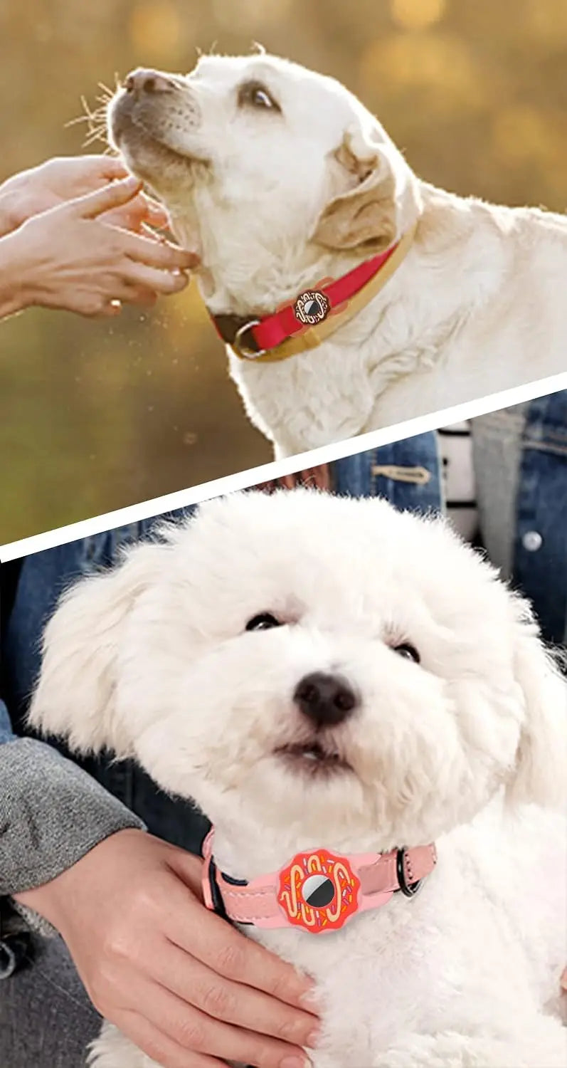 PawTrack™ AirTag Pet Collar Holder – Anti-Lost Silicone Case for Cats, Puppies & Small Dogs